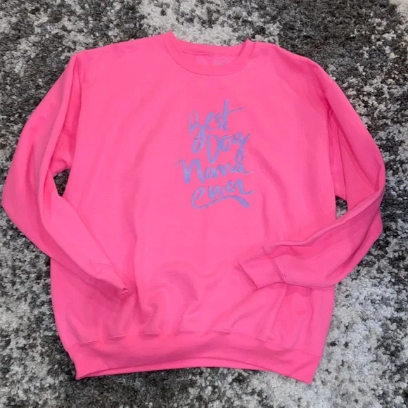 PAWZ Pink Crewneck "Best Dog Nana Ever" Size XXL - Picture 1 of 7
